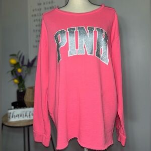 Vintage Victoria’s Secret PINK Pullover Crewneck Sweater Size Large Y2K 2000s